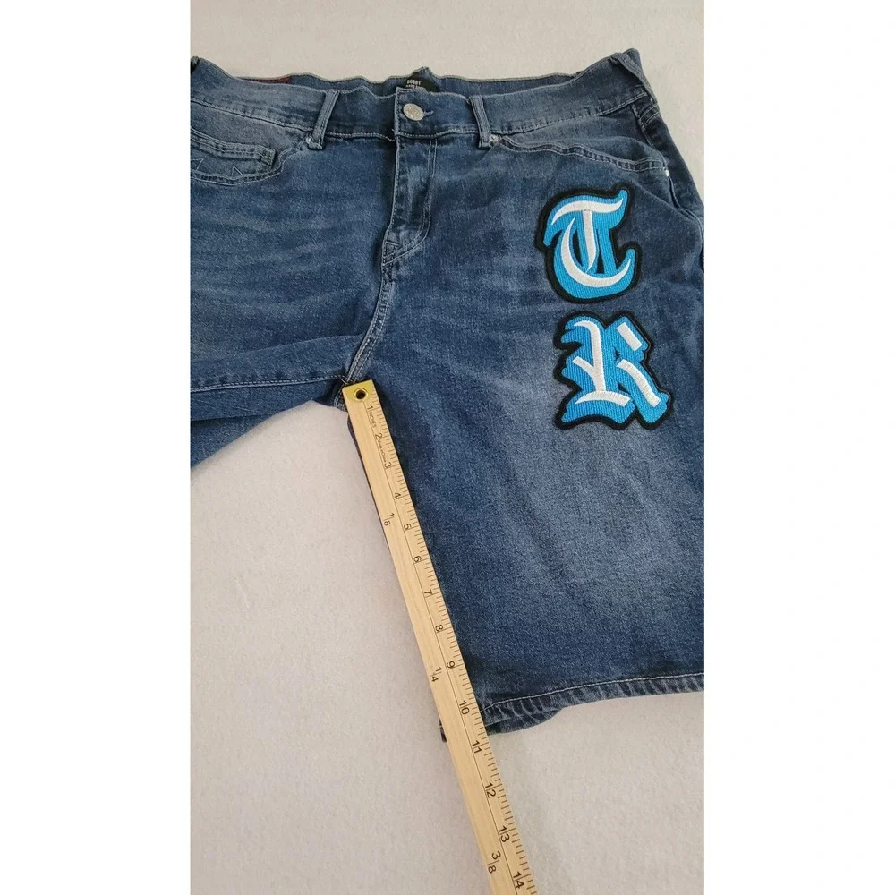 TRUE RELIGION Men's Blue Medium Wash Denim Shorts Relaxed Baggy Size W38 NWT